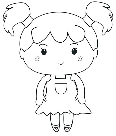 Cartoon Girl Coloring Pages At Free