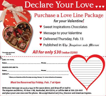Declare Your Love Purchase An I M Love Lines Package Inquirer And Mirror