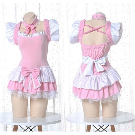 Buy Lolita Cute Lolita Dress Pink Maid Outfit Japanese Anime Cosplay