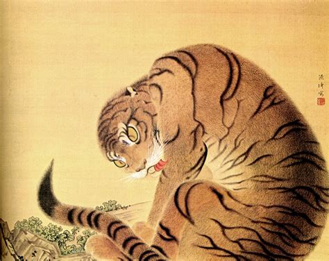 Japanese Animal Art Tiger Fine Art Print Woodblock Prints Etsy