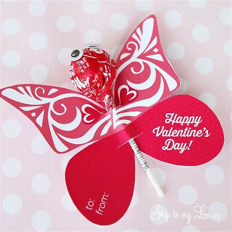 Butterfly Printable Valentine Valentines T Tags Valentine Crafts