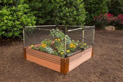 It is low maintenance, weather resistant, and will not rot, crack, or peel. Raised Garden Bed Animal Barrier , 4 x 4-ft - Canadian ...