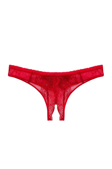 MAISON CLOSE La Directrice Openable Thong In Red REVOLVE