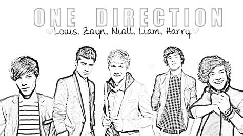 With liam payne, harry styles, zayn malik, niall horan and louis tomlinson to color ! 為孩子們的著色頁: One Direction coloring pages, printable pages