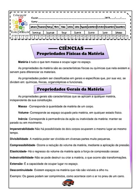 Atividades Propriedades Da Materia