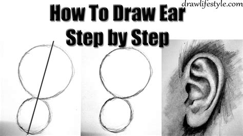 How To Draw Ears With Pencil Step By Step Drawing For Beginners Youtube