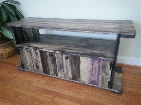 Rustic Tv Stand Distressed Tv Stand Reclaimed Wood Tv Etsy
