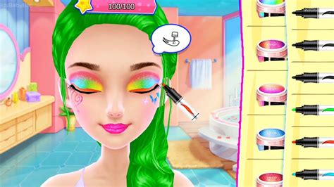 Roller Skating Girl Game Cool Makeup Dress Up Color Hairstyle