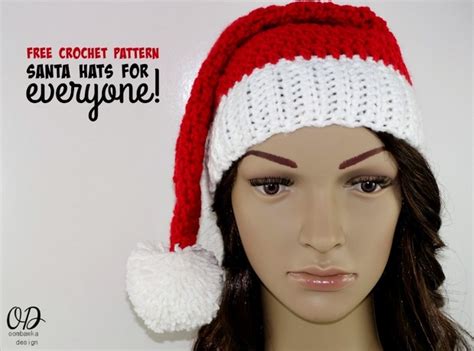 Make Crochet Santa Hats For All Sizes With This Easy Free Pattern
