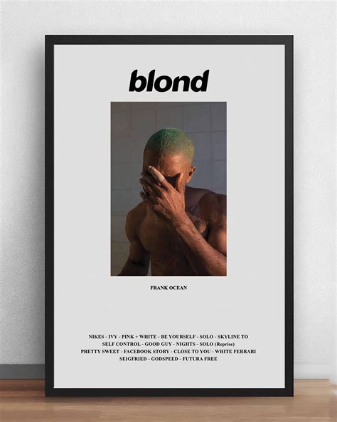 Frank Ocean Poster Blond Frank Ocean Album Poster Frank Etsy