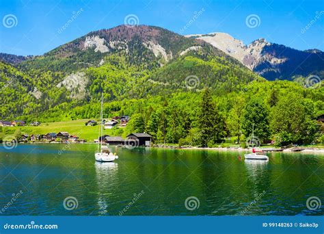 Wolfgangsee Lake In Austria Stock Image Image Of House Boat 99148263