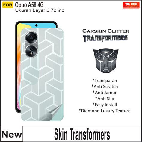 Jual Skin Carbon Oppo A G Garskin Diamond Transformers Transparan D Shopee Indonesia