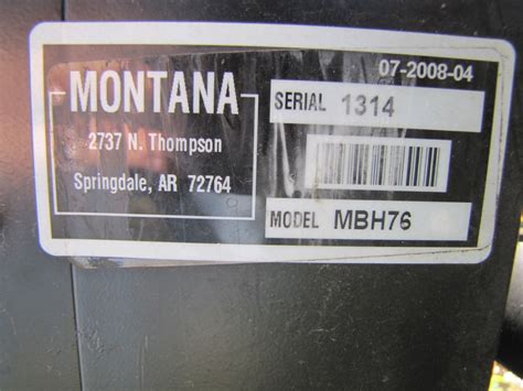 Montana Backhoe 3 Point Hitch Model Mb H76