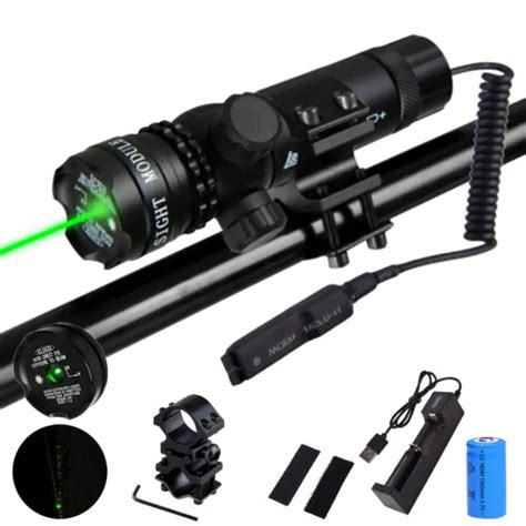 Tactical Hunting Laser Sight Greenred Dot Rifle Barrel Gun Mount Scope