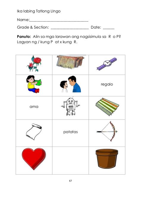 Mtb Mle Tagalog Activity Sheets Q12