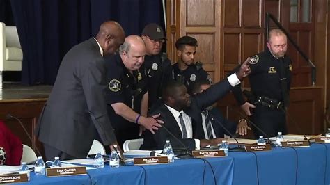 Detroit Police Board Commissioner Member Arrested At Meeting Youtube