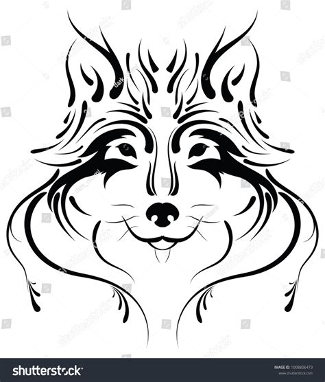 Beautiful Wolf Tattoovector Wolfs Head Design Stock Vector Royalty