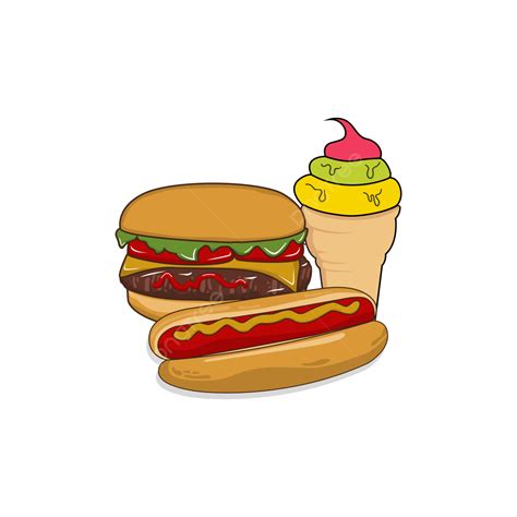 Burger And Hot Dog Clipart Png