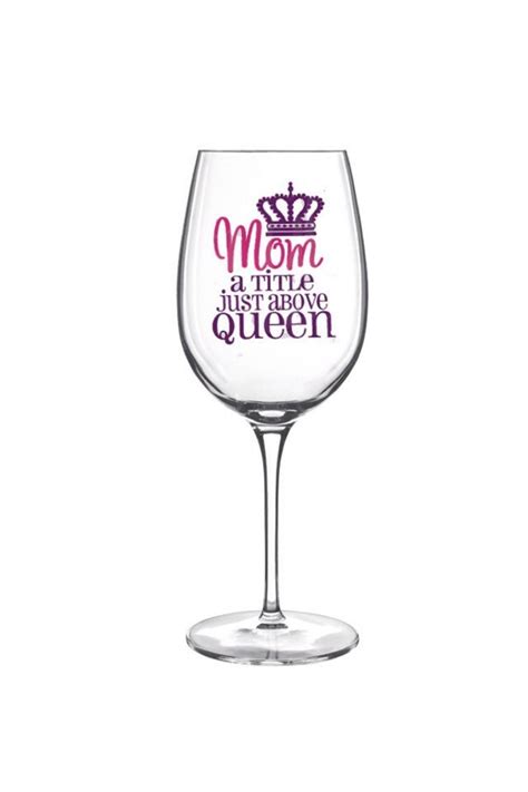 Mother S Day Wine Glass Etsy