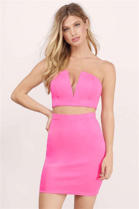 Pink Bodycon Dress Deep V Dress Pink Dress Bodycon Dress 10 Tobi Us