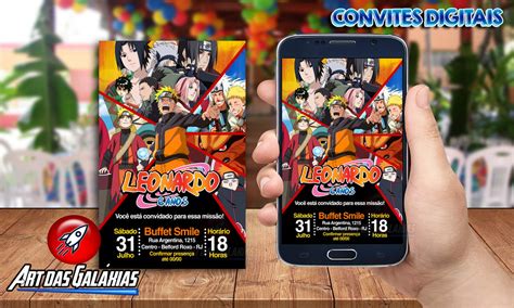 Convite Digital Naruto Elo7 Produtos Especiais