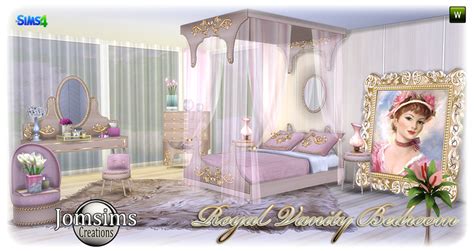 Sims 4 Ccs The Best Royal Vanity Bedroom Set By Jomsims