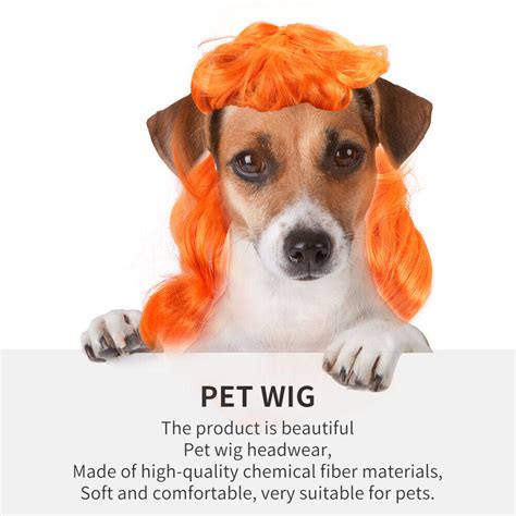 Dog Cosplay Costume Pet Hair Accessories Halloween Pet Wigs Hair Dog