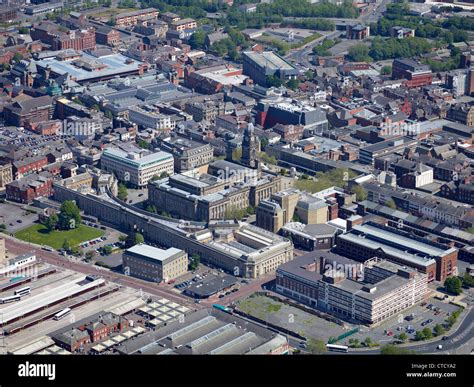 Bolton Town Centre From The Air North West England Uk Showing The