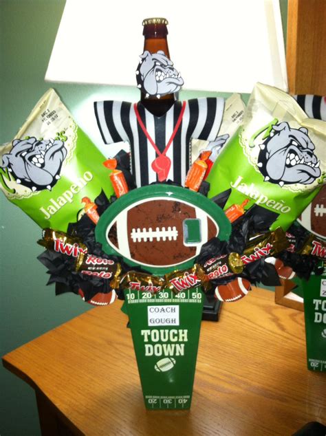 Pin By Marcy Sherwood On Candy Bouquets Football Coach Ts