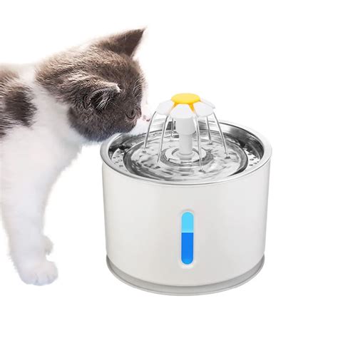 24l Automatic Cat Water Fountain Led Electric Mute Water Feeder Usb