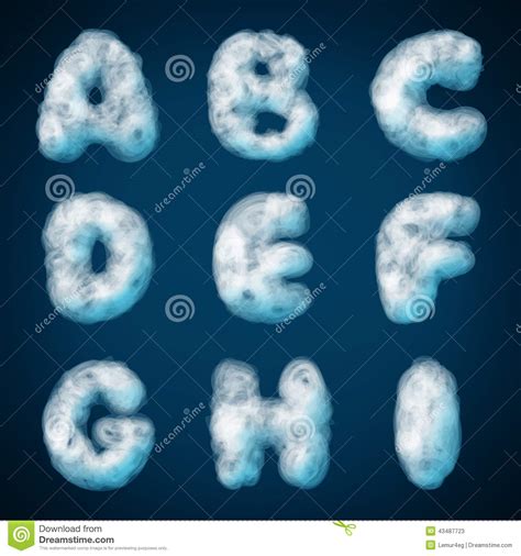 Cloud Alphabet For Design Stock Vector Illustration Of Letter 43487723