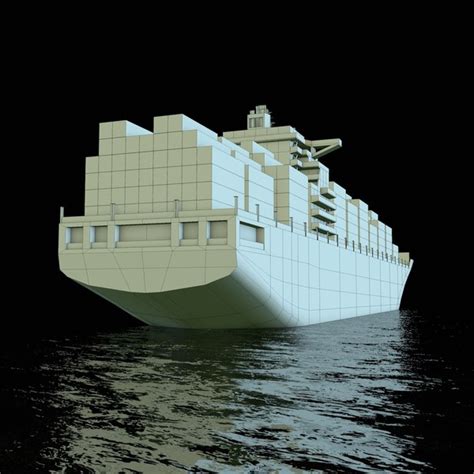 Cargo Ship Hanjin D Model Turbosquid