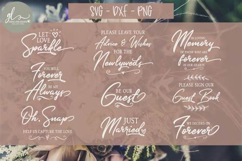 Download Huge Wedding Sign SVG Bundle - 25 Designs - SVG, DXF & PNG
