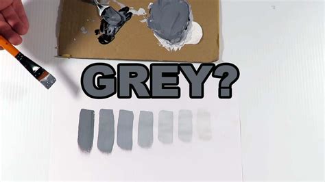 How To Make Grey Color Acrylic Paint Easy Youtube