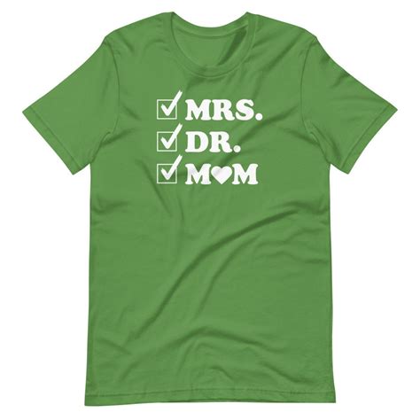 Mrs Dr Mom Check Tick Mark Wife Doctor Mom Unisex T Shirt Etsy