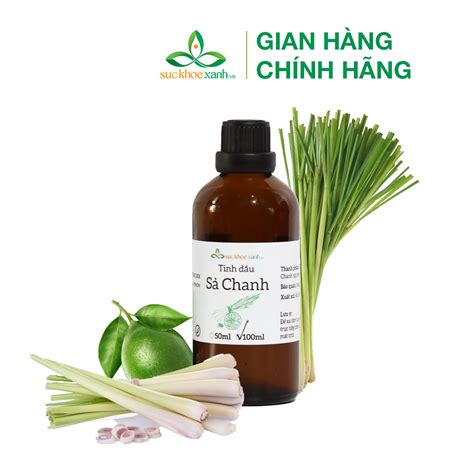 Tinh Dầu Sả Chanh Lemongrass Ấn Độ Sức Khỏe Xanh