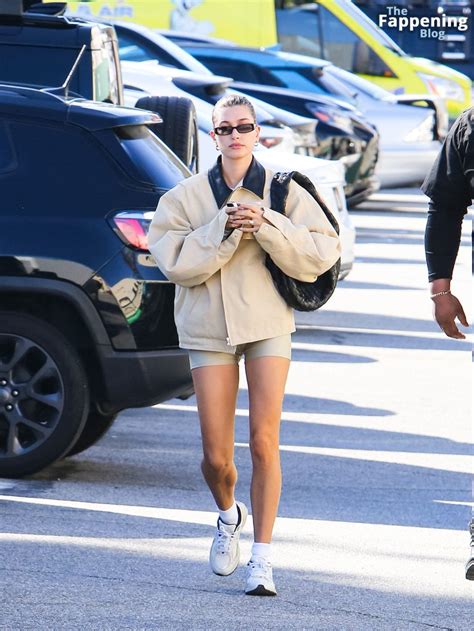 leggy hailey bieber is seen out after pilates class in la 40 photos thefappening
