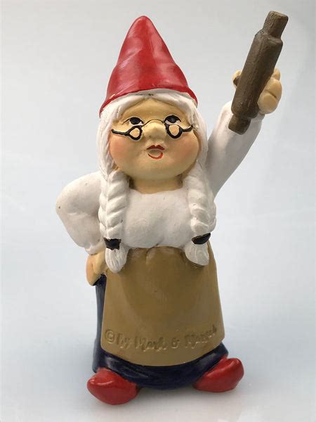 Angry Granny Gnome With Rolling Pin By Mark And Margot Free Shipping
