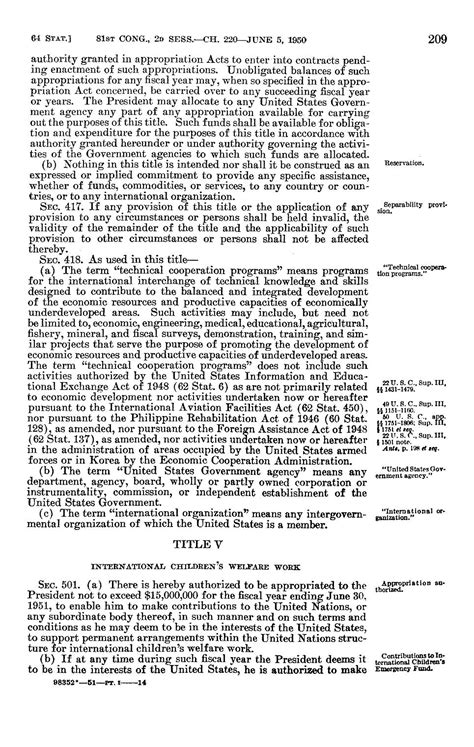 Image 237 Of U S Statutes At Large Volume 64 1950 1951 81st Congress Session 2 Library