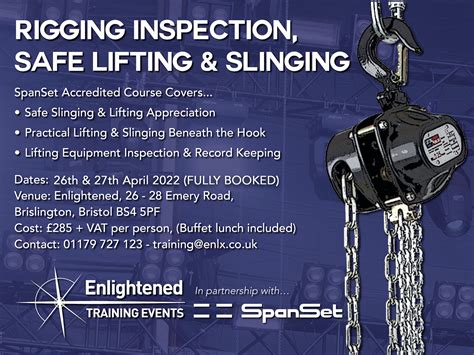 Rigging Inspection And Safe Lifting And Slinging 2 Day Rigging Course