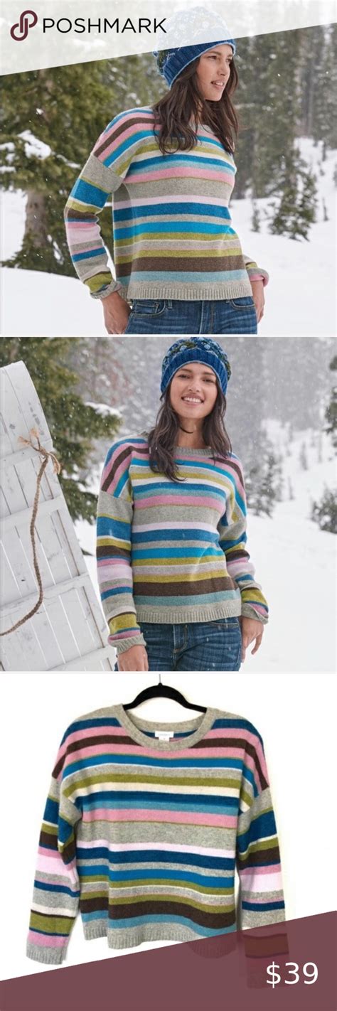 Sundance Joyful Colorful Striped Sweater Stripe Sweater Sweaters