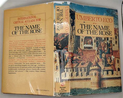 The Name Of The Rose Umberto Eco 1983 1st Edition Rare First Edition Books Golden Age