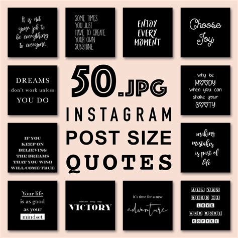 50 Instagram Essential Quotes Bundle Instagram Template Inspirational