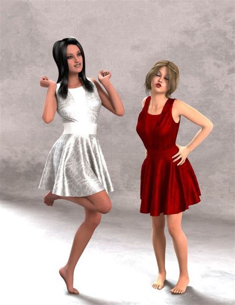 Playful Flirt Dress For Genesis 2 Females Clubwear Dresses For Daz