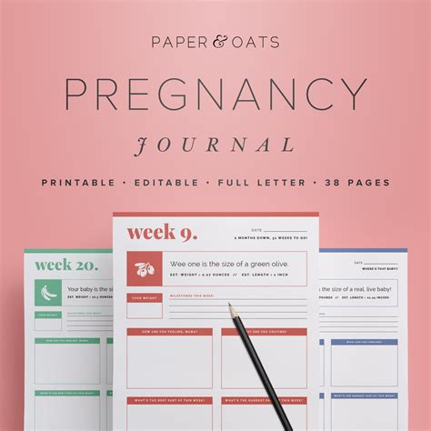 Pregnancy Journal Pregnancy Countdown Pregnancy Tracker | Etsy