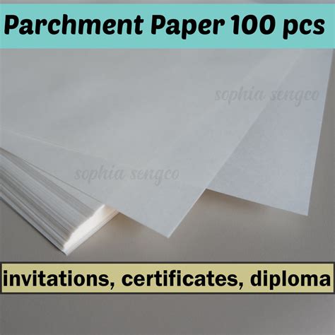 Parchment Paper A4 100 Sheets Certificate Diploma Invitation 80 Gsm