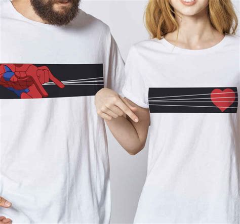 camisetas para parejas parejas spiderman tenvinilo