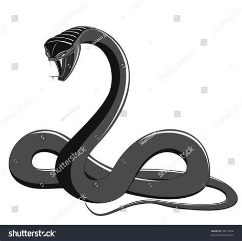 Angry Snake Vector Stok Vektör Telifsiz 58225906