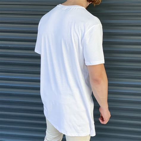 men s basic oversize t shirt in white