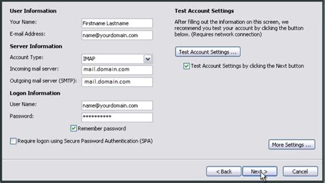 How To Setup An Imap Account In Microsoft Outlook 2010